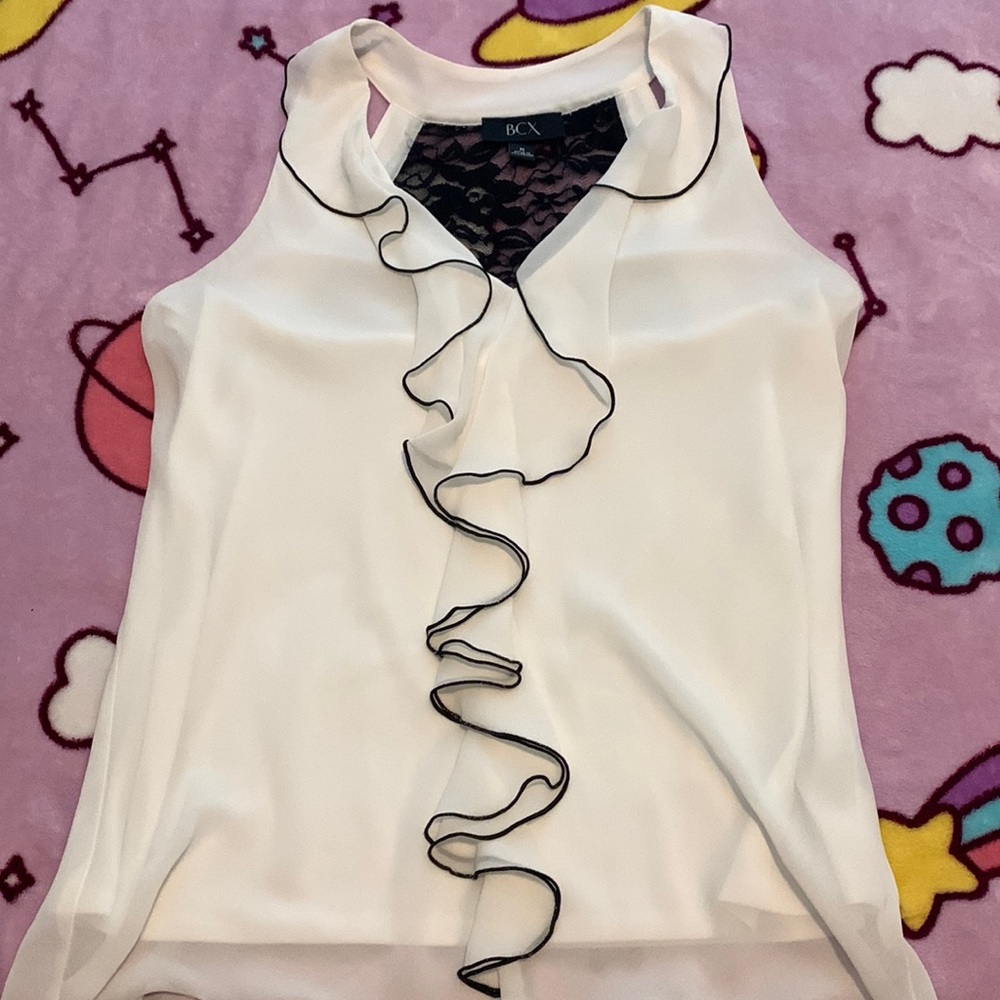 Off white V-Neck Blouse